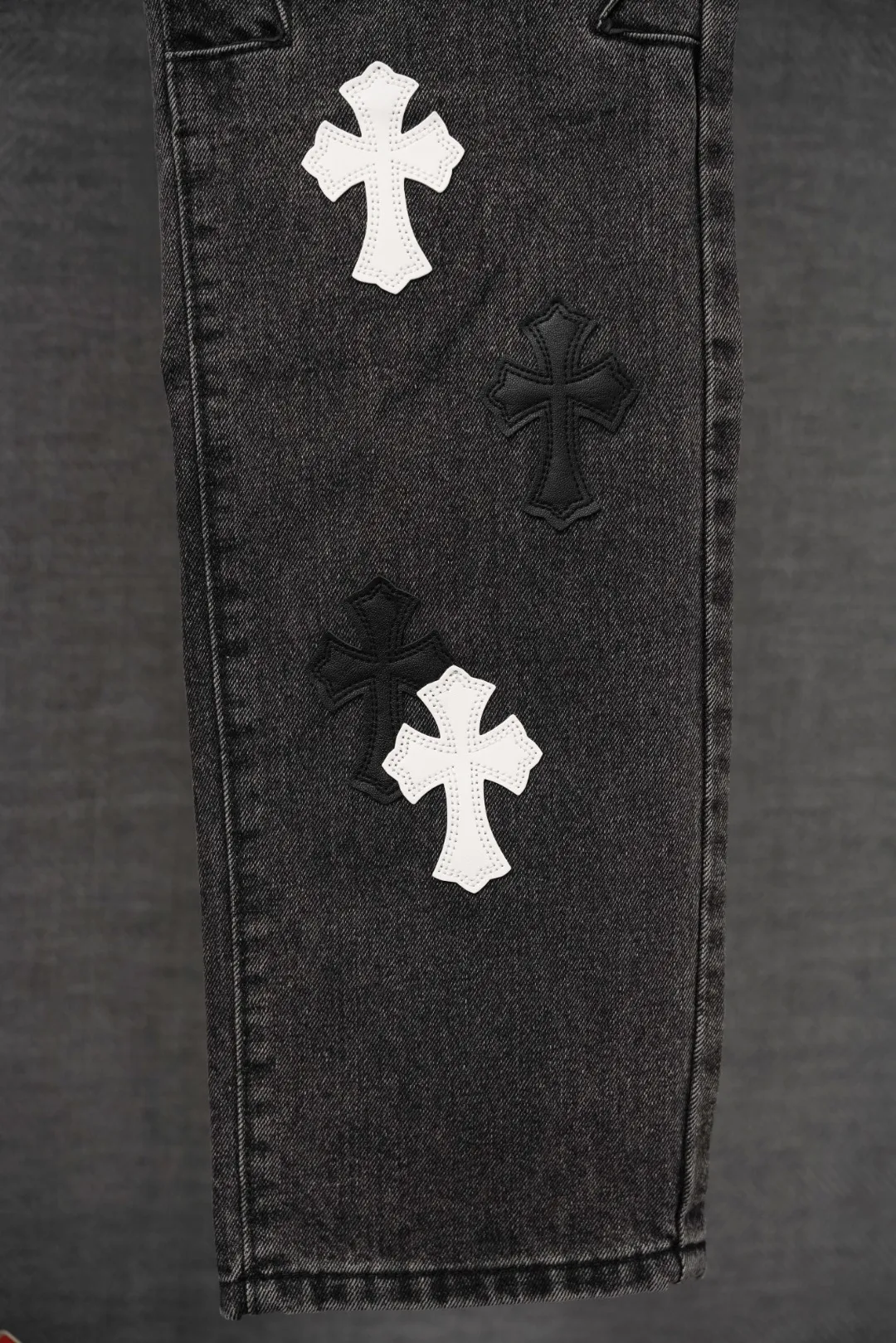 ：S 032 & Chrome Hearts Black White Same Style ：Black Size：28 30 32 34 （S-XL)